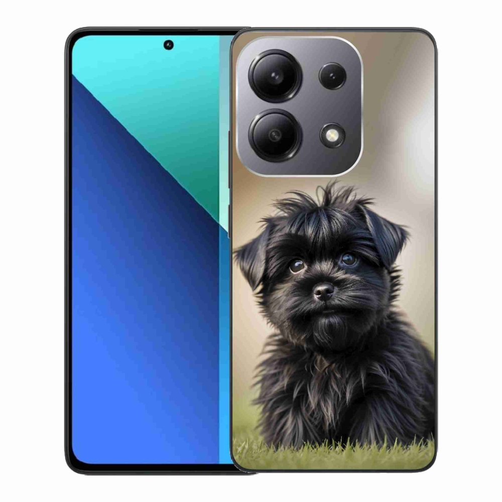 Gélový kryt mmCase na Xiaomi Redmi Note 13 - roztomilý čierny psík