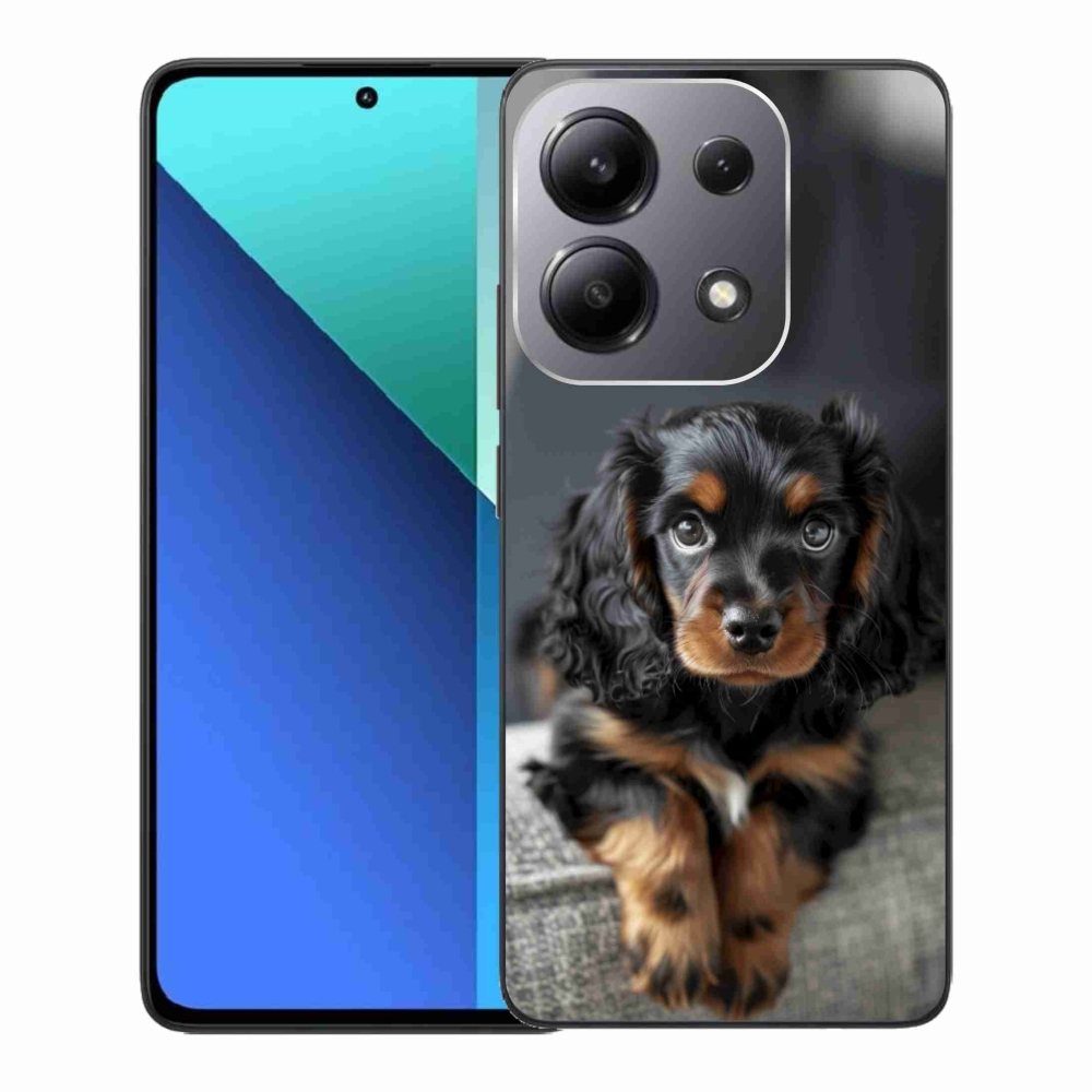 Gélový kryt mmCase na Xiaomi Redmi Note 13 - roztomilý dlhosrstý jazvečík