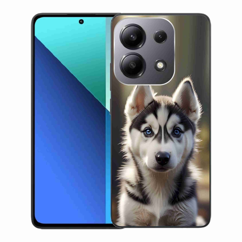 Gélový kryt mmCase na Xiaomi Redmi Note 13 - roztomilý sibírsky husky