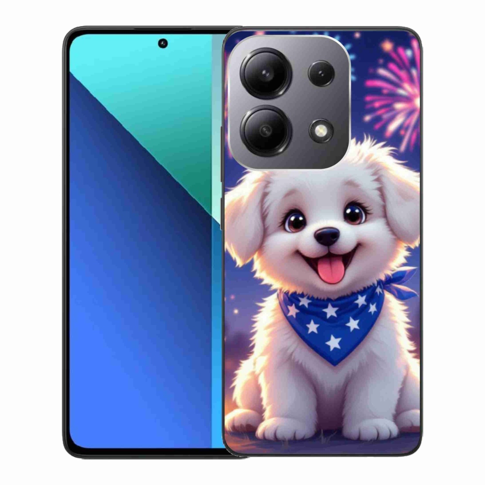 Gélový kryt mmCase na Xiaomi Redmi Note 13 - slávnostné šteňa