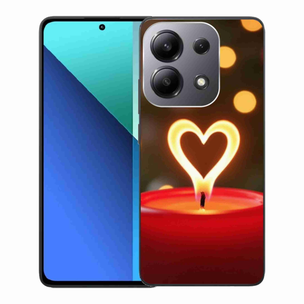 Gélový kryt mmCase na Xiaomi Redmi Note 13 - srdce z plameňa