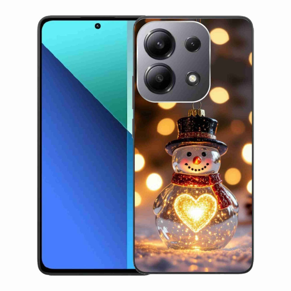 Gélový kryt mmCase na Xiaomi Redmi Note 13 - svietiaci vianočný snehuliak
