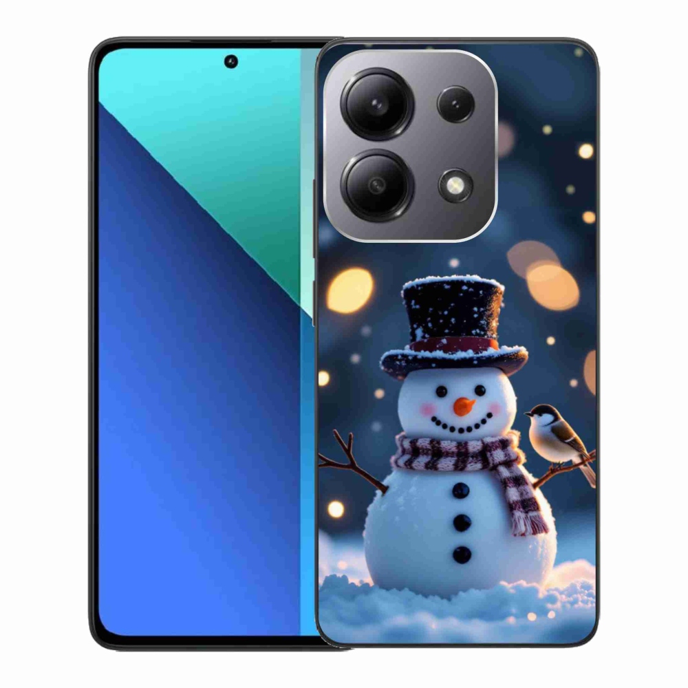 Gélový kryt mmCase na Xiaomi Redmi Note 13 - vianočný snehuliak