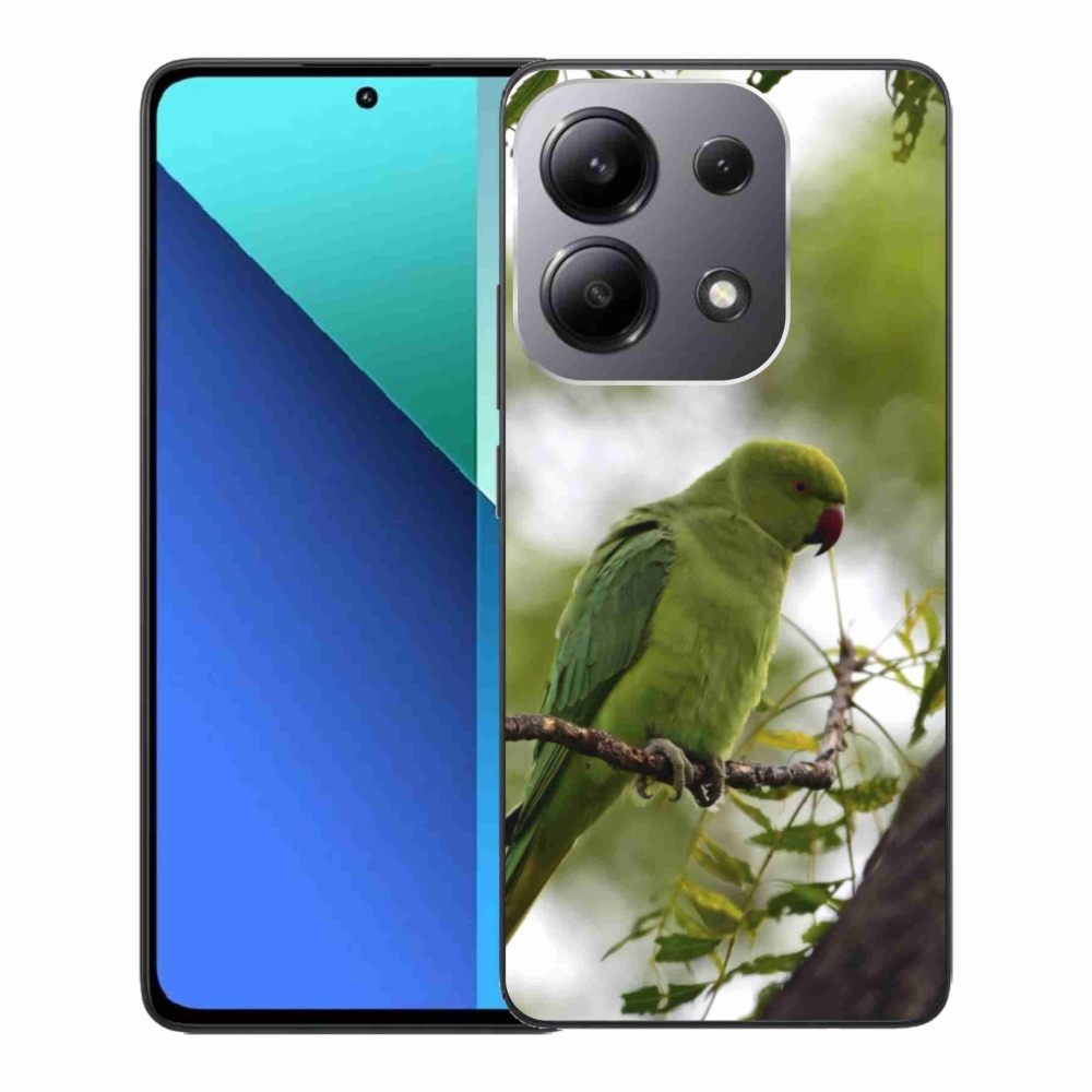 Gélový kryt mmCase na Xiaomi Redmi Note 13 - zelený papagáj