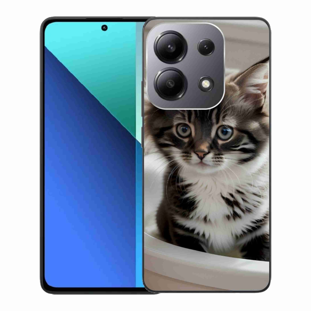 Gélový kryt mmCase na Xiaomi Redmi Note 13 - zvedavé mačiatko