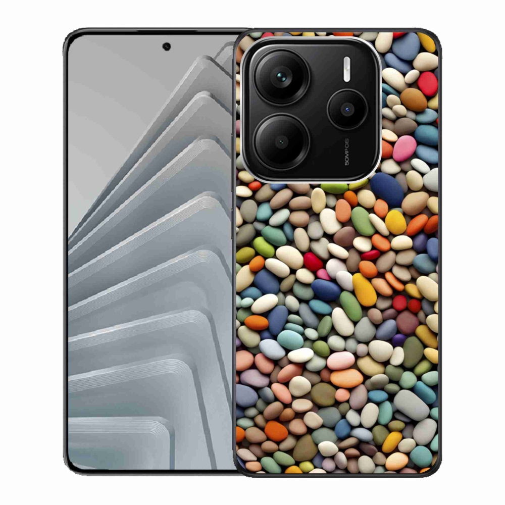 Gélový kryt mmCase na Xiaomi Redmi Note 14 5G - farebné kamienky 2