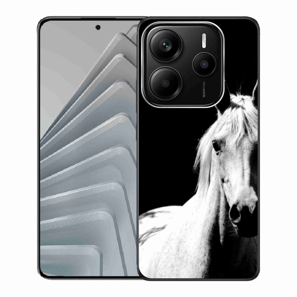 Gélový kryt mmCase na Xiaomi Redmi Note 14 5G - biely kôň 5