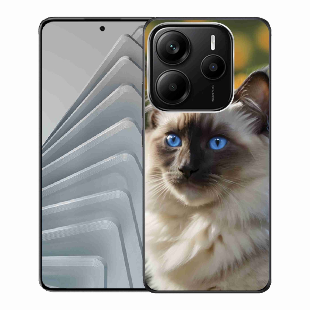 Gélový kryt mmCase na Xiaomi Redmi Note 14 5G - biely ragdoll