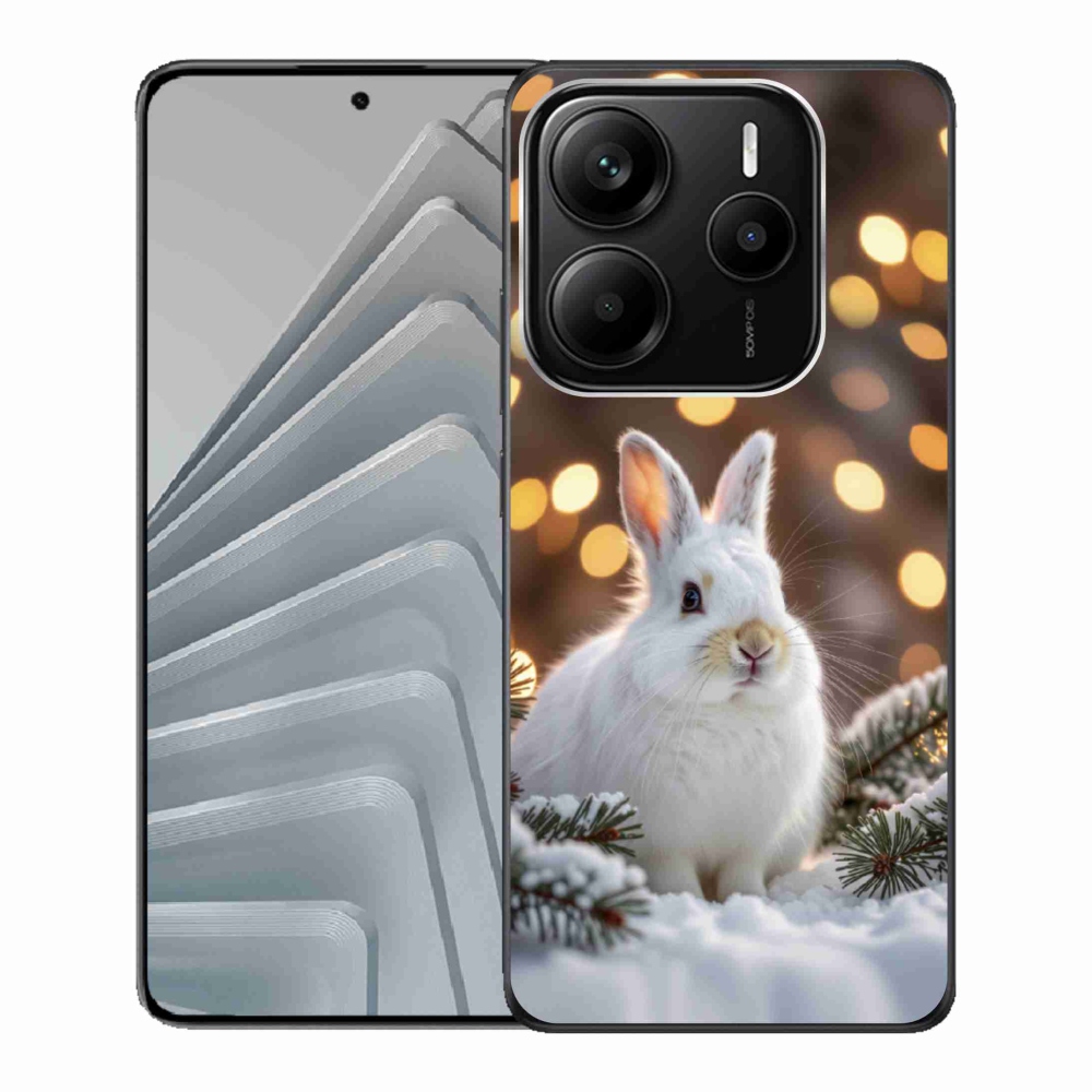 Gélový kryt mmCase na Xiaomi Redmi Note 14 5G - biely zajac