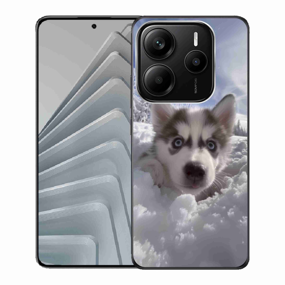 Gélový kryt mmCase na Xiaomi Redmi Note 14 5G - husky v snehu