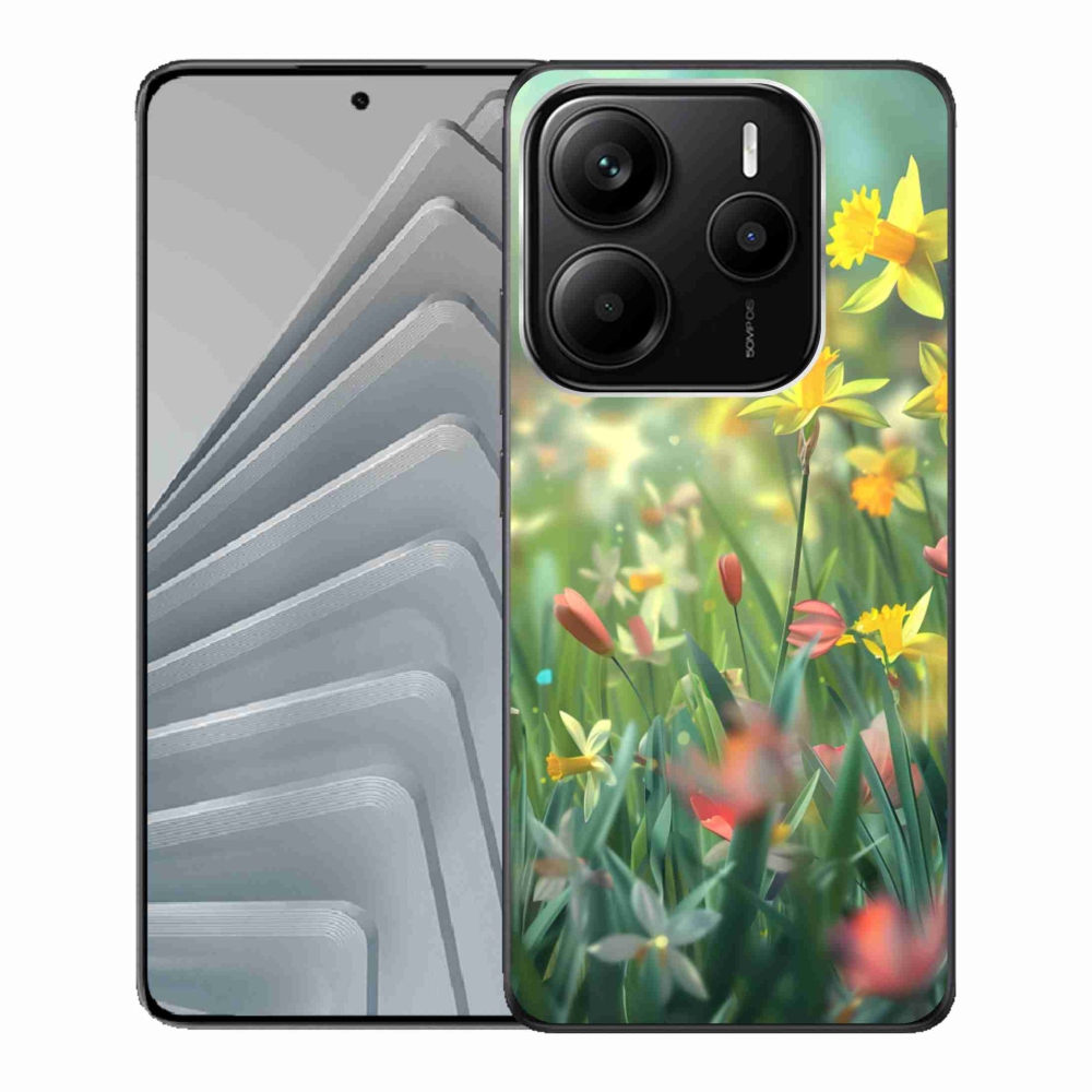 Gélový kryt mmCase na Xiaomi Redmi Note 14 5G - jarné kvety