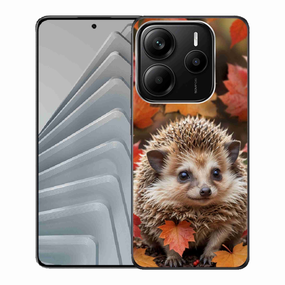 Gélový kryt mmCase na Xiaomi Redmi Note 14 5G - ježko v lístia