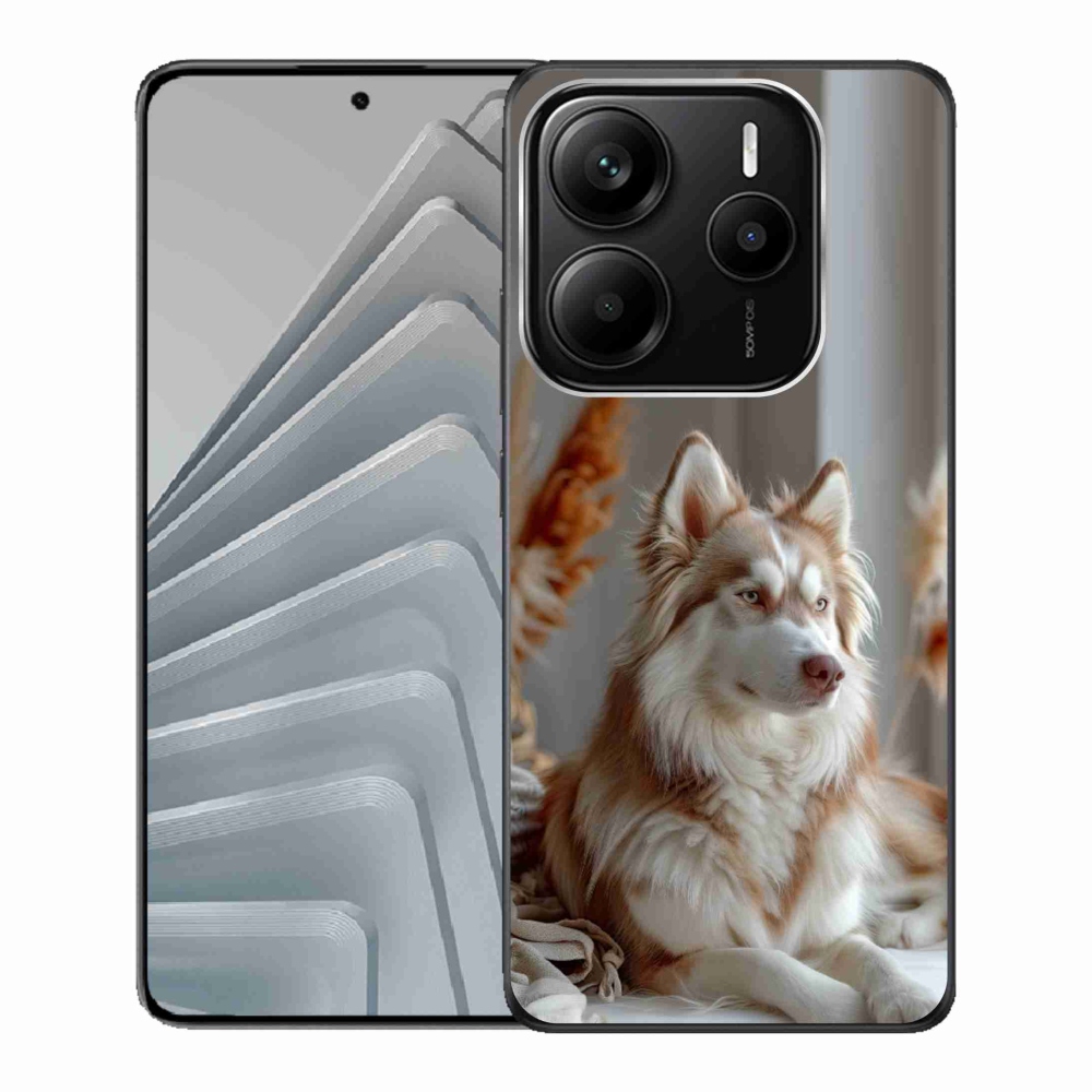 Gélový kryt mmCase na Xiaomi Redmi Note 14 5G - pokojný sibírsky husky