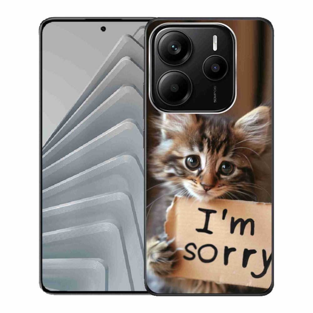 Gélový kryt mmCase na Xiaomi Redmi Note 14 5G - mačacie ospravedlnenie
