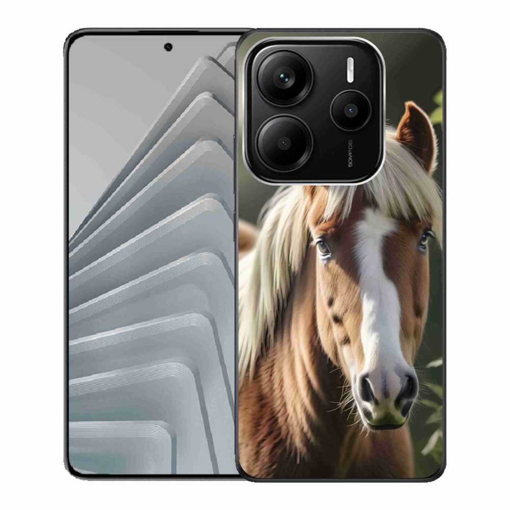 Gélový kryt mmCase na Xiaomi Redmi Note 14 5G - kôň so svetlou hrivou