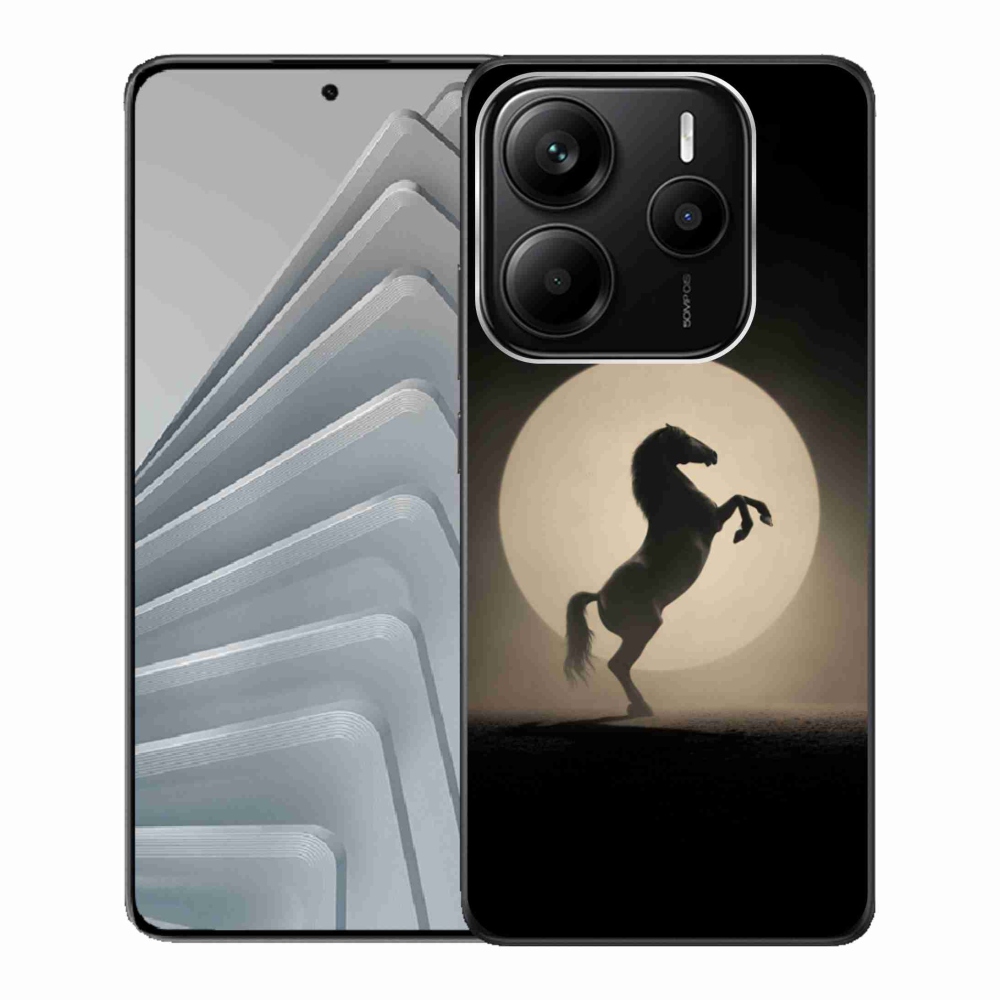 Gélový kryt mmCase na Xiaomi Redmi Note 14 5G - kôň v siluete
