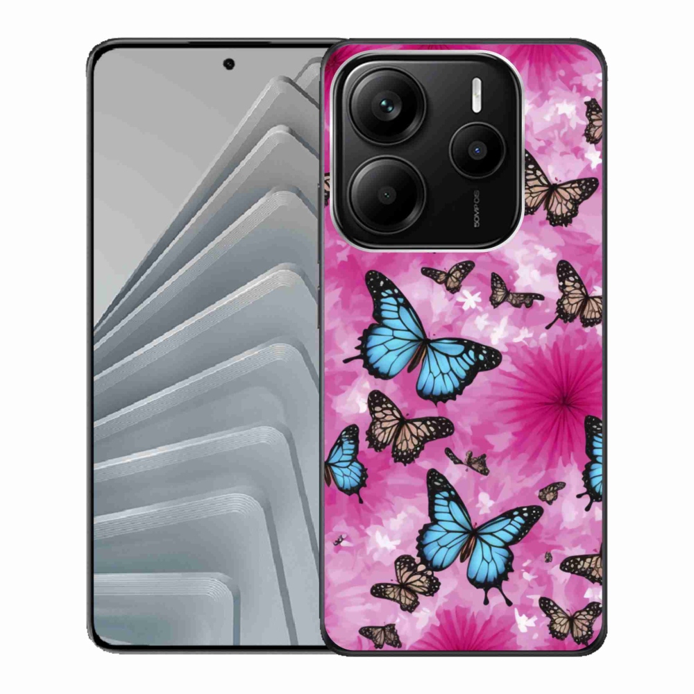 Gélový kryt mmCase na Xiaomi Redmi Note 14 5G - motýlia záhrada