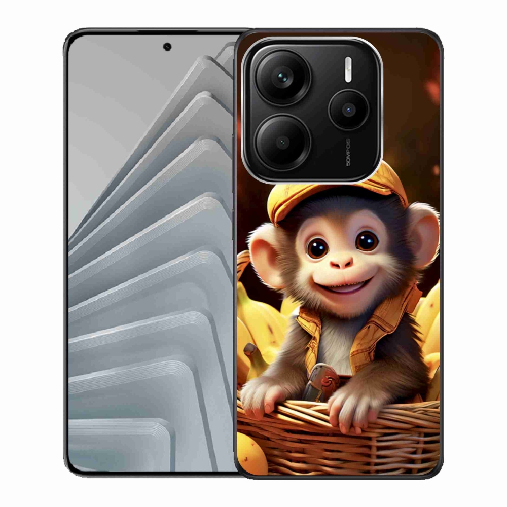 Gélový kryt mmCase na Xiaomi Redmi Note 14 5G - opice v košíku