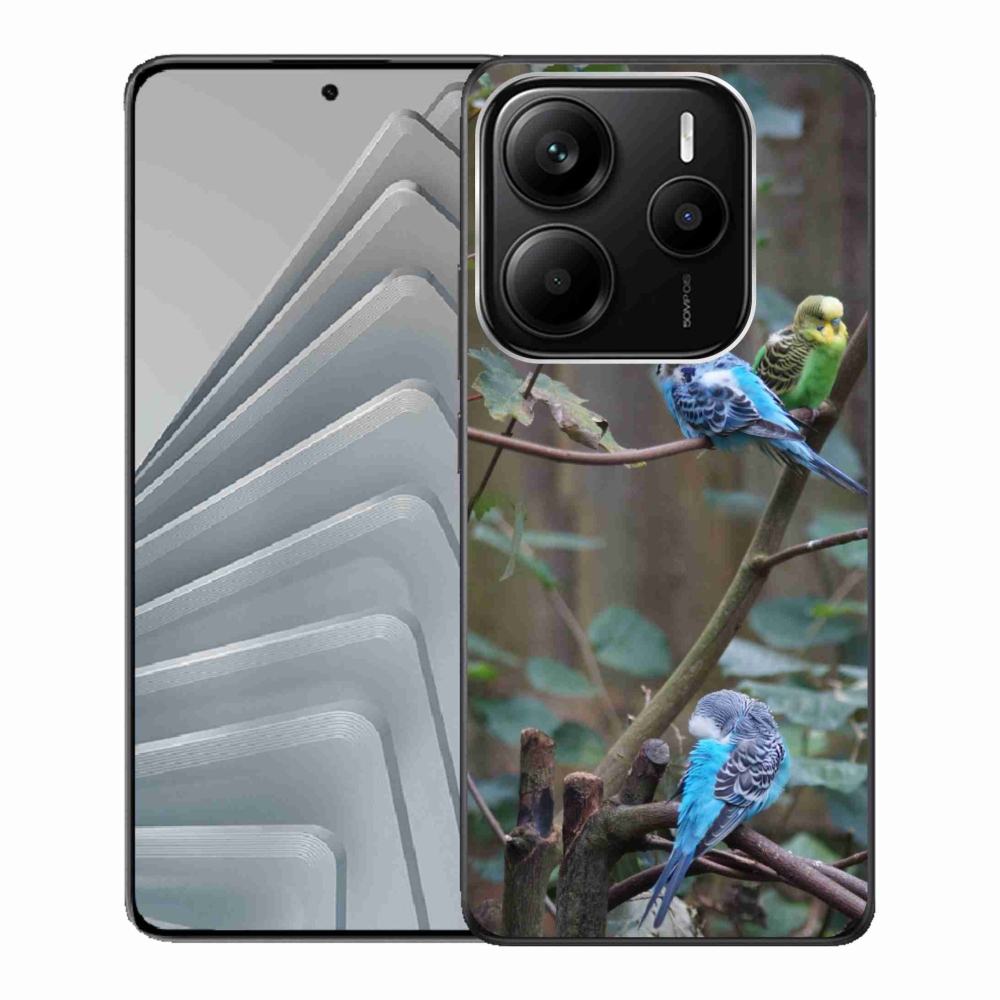 Gélový kryt mmCase na Xiaomi Redmi Note 14 5G - papagáje na vetve