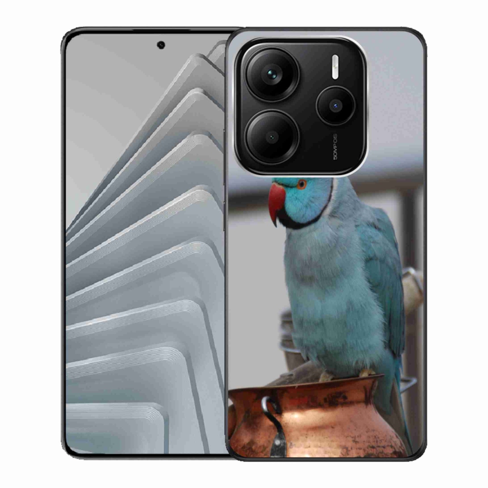 Gélový kryt mmCase na Xiaomi Redmi Note 14 5G - papagáj alexander modrý