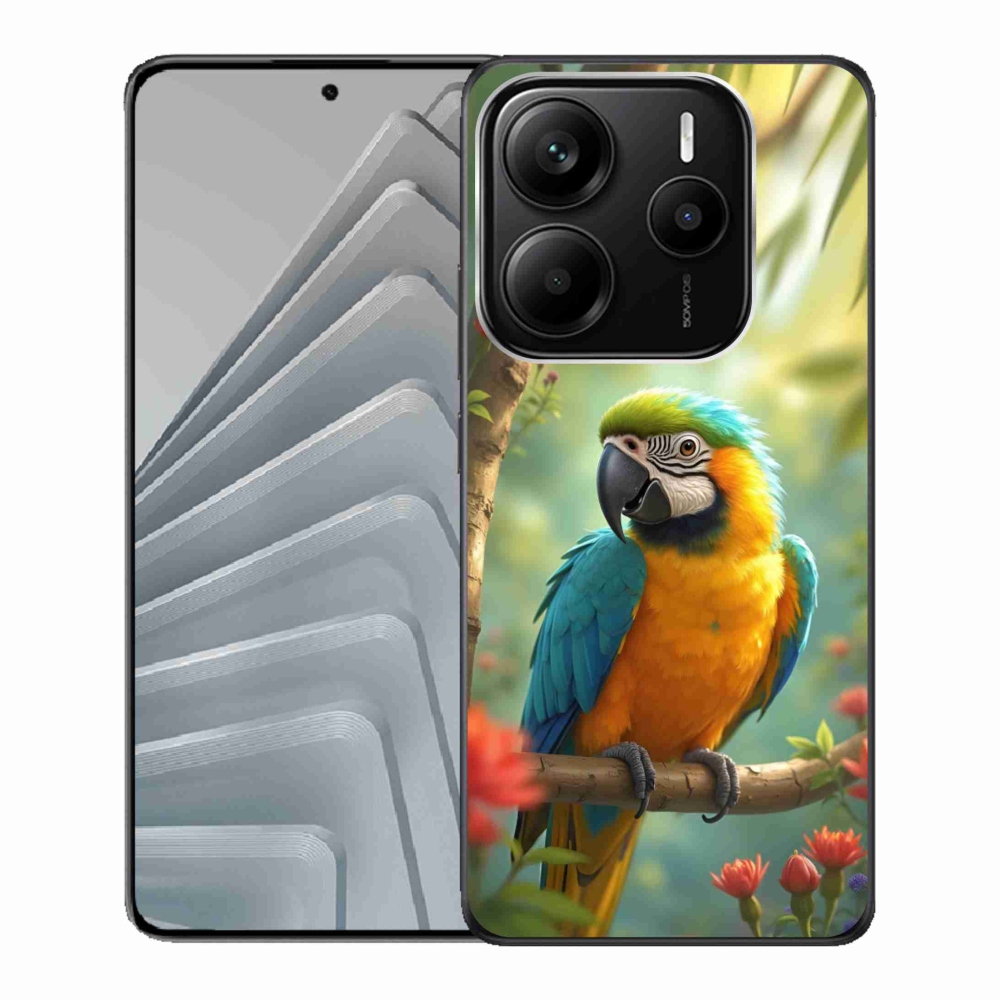 Gélový kryt mmCase na Xiaomi Redmi Note 14 5G - papagáj ara modrožltá
