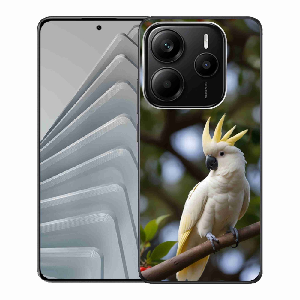 Gélový kryt mmCase na Xiaomi Redmi Note 14 5G - papagáj kakadu 3