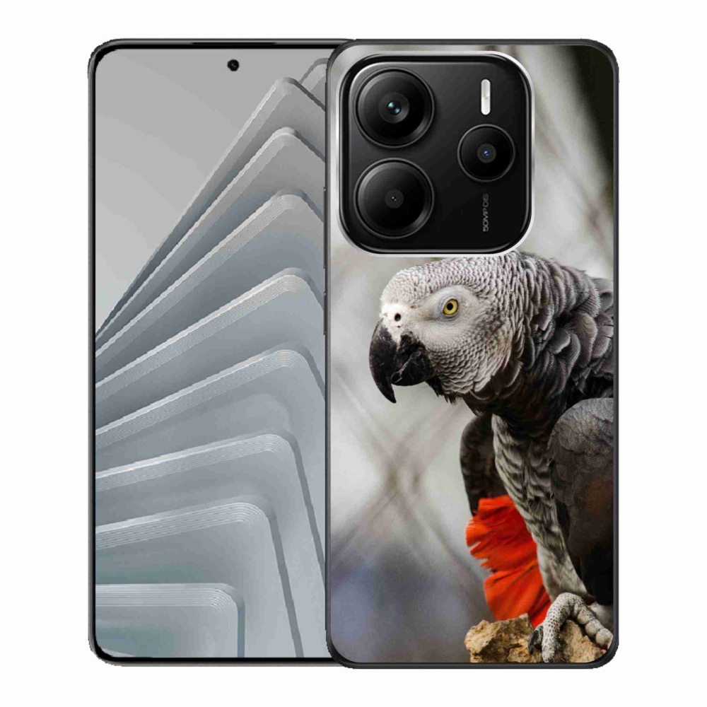 Gélový kryt mmCase na Xiaomi Redmi Note 14 5G - papagáj žako 3