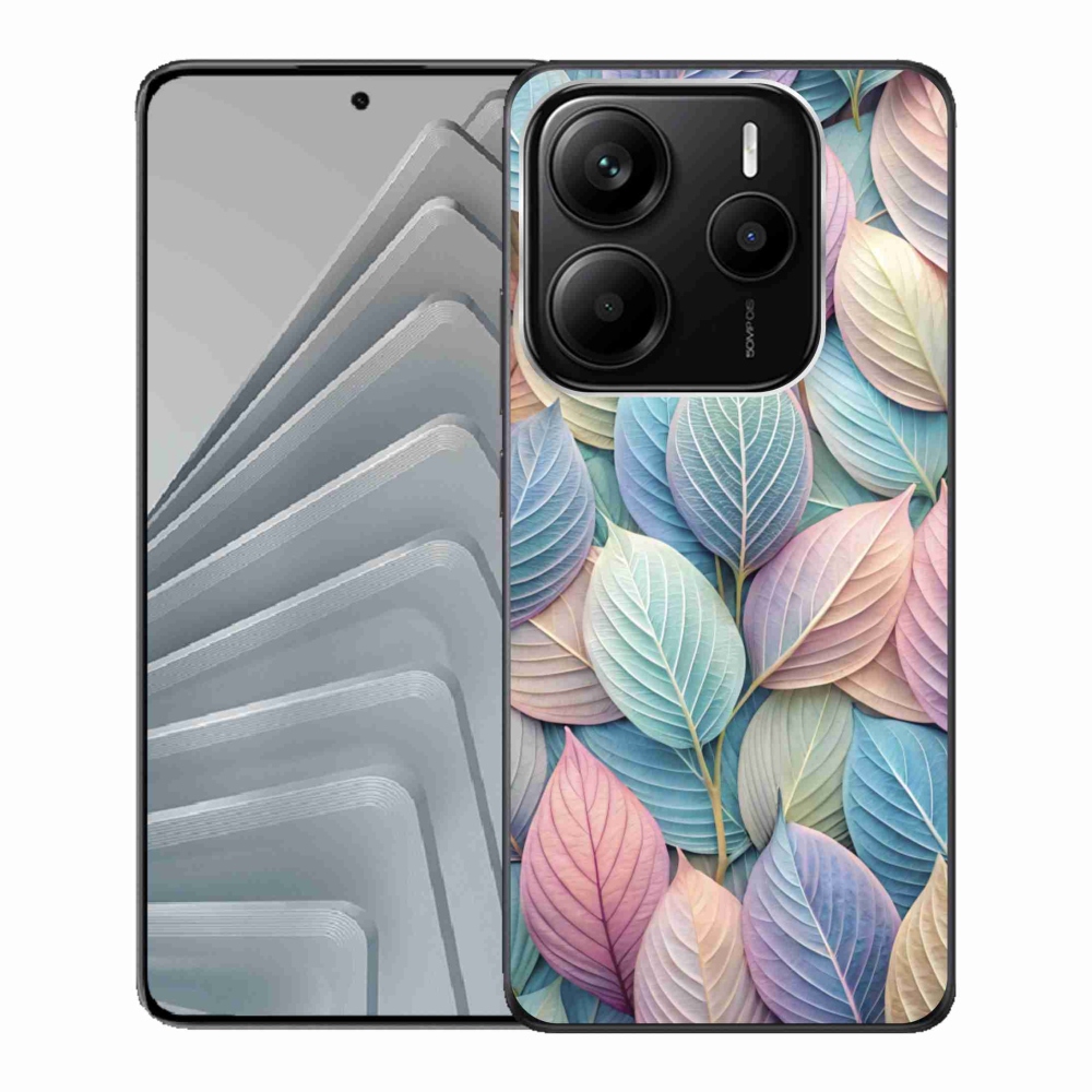 Gélový kryt mmCase na Xiaomi Redmi Note 14 5G - pastelové listy