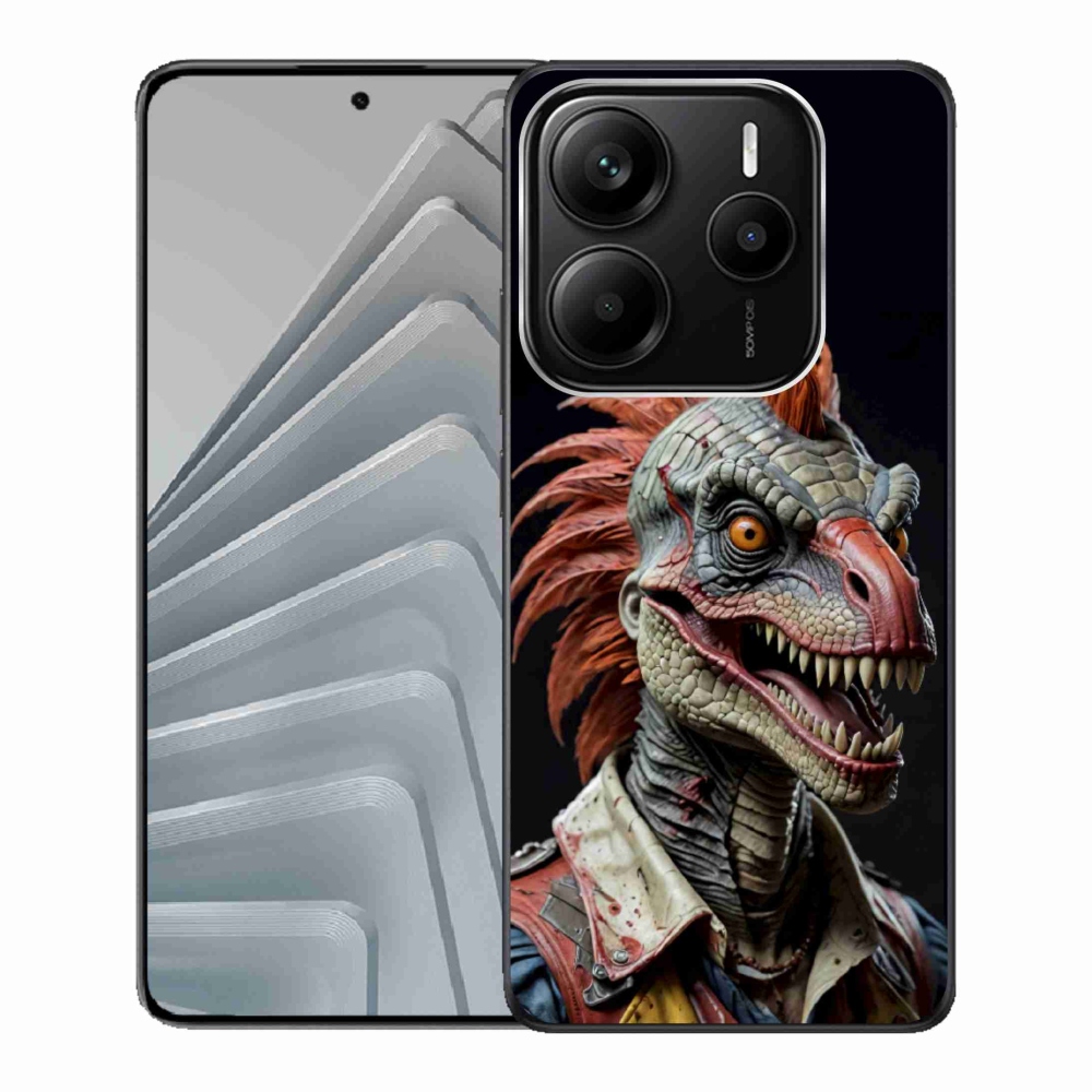Gélový kryt mmCase na Xiaomi Redmi Note 14 5G - punk dinosaurus