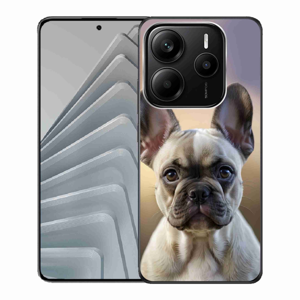 Gélový kryt mmCase na Xiaomi Redmi Note 14 5G - roztomilý francúzsky buldoček