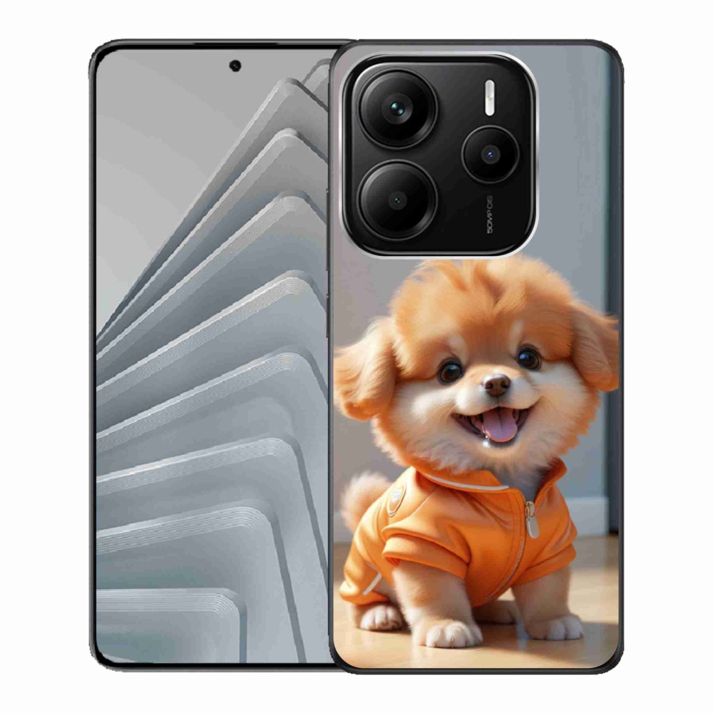 Gélový kryt mmCase na Xiaomi Redmi Note 14 5G - roztomilý pomeranian v mikine