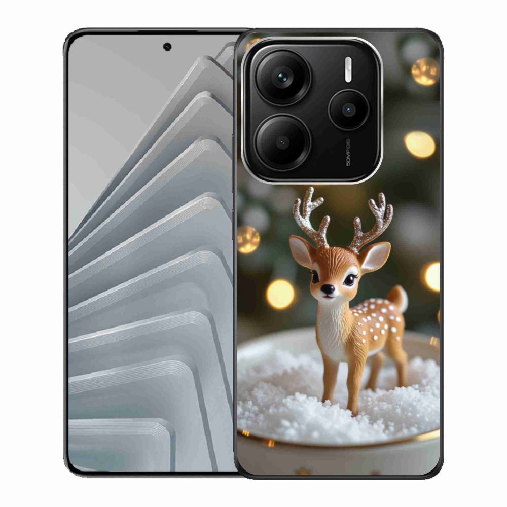 Gélový kryt mmCase na Xiaomi Redmi Note 14 5G - roztomilý vianočný jeleň