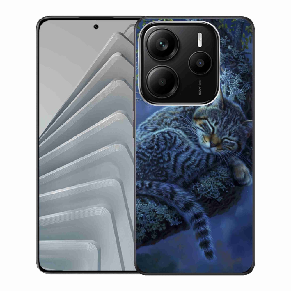 Gélový kryt mmCase na Xiaomi Redmi Note 14 5G - spiaca mačka