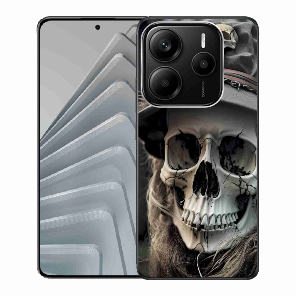 Gélový kryt mmCase na Xiaomi Redmi Note 14 5G - temná lebka