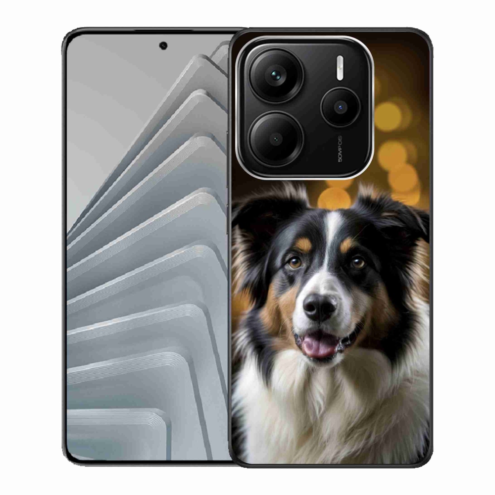 Gélový kryt mmCase na Xiaomi Redmi Note 14 5G - usmievavý austrálsky ovčiak