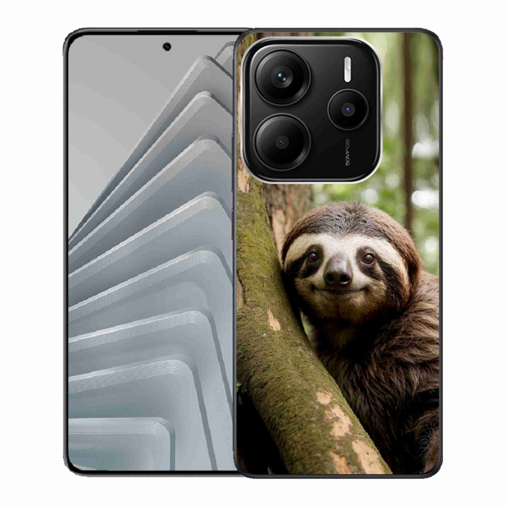 Gélový kryt mmCase na Xiaomi Redmi Note 14 5G - usmievavý leňochod