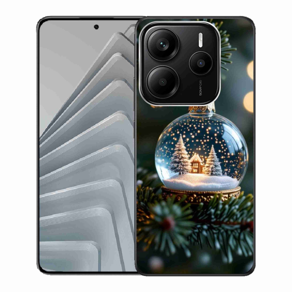 Gélový kryt mmCase na Xiaomi Redmi Note 14 5G - vianočné gule 2