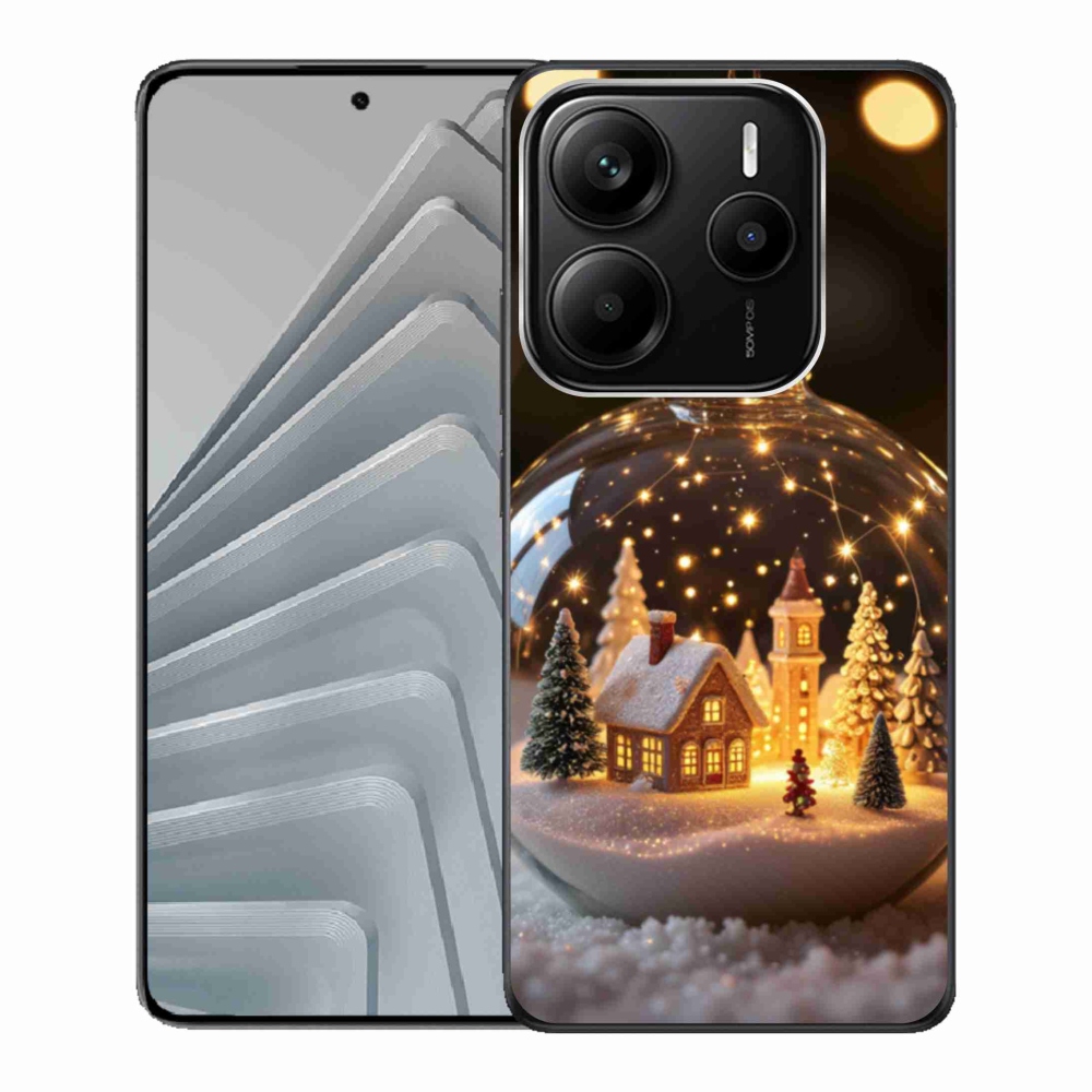 Gélový kryt mmCase na Xiaomi Redmi Note 14 5G - vianočné gule 3