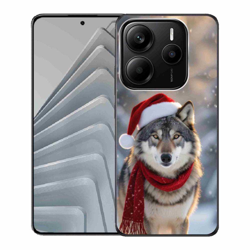 Gélový kryt mmCase na Xiaomi Redmi Note 14 5G - vianočný vlk