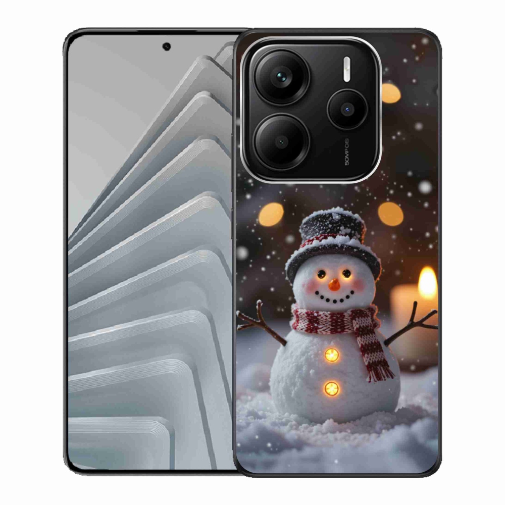 Gélový kryt mmCase na Xiaomi Redmi Note 14 5G - veselý snehuliak