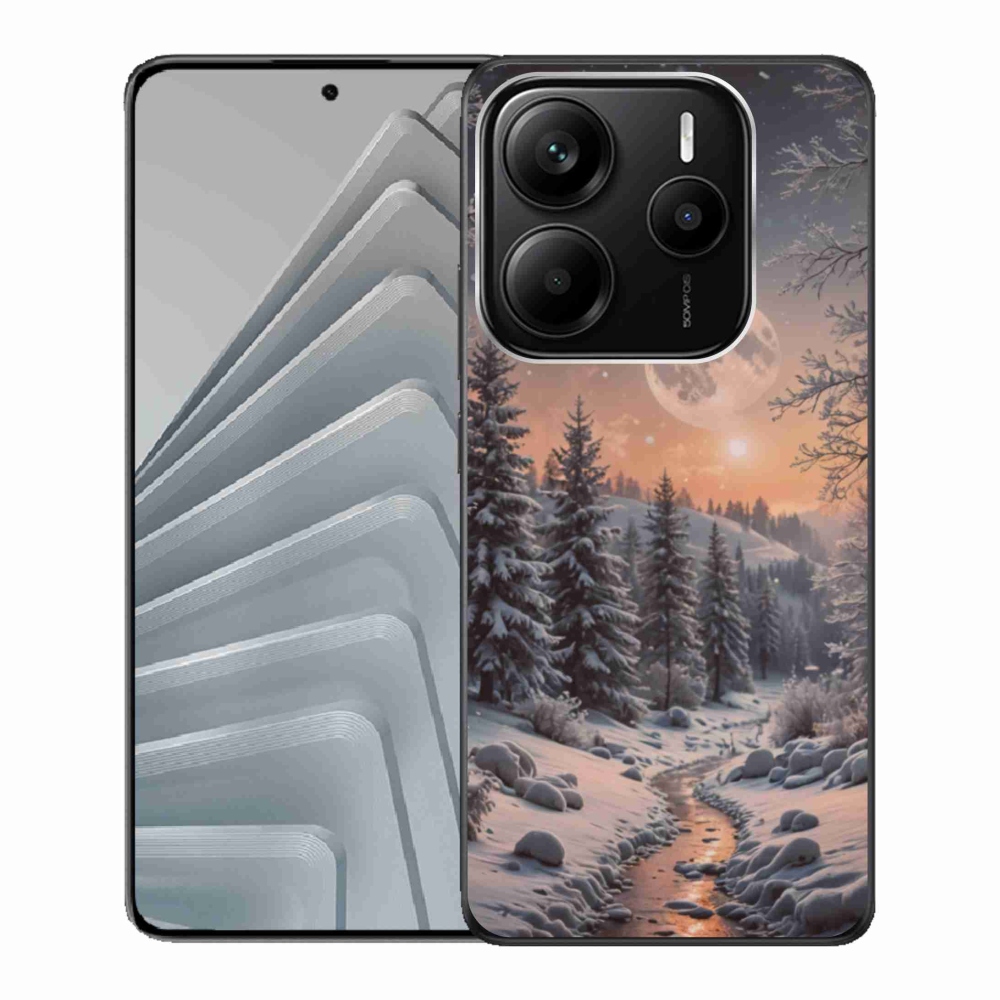 Gélový kryt mmCase na Xiaomi Redmi Note 14 5G - zimná krajina 2