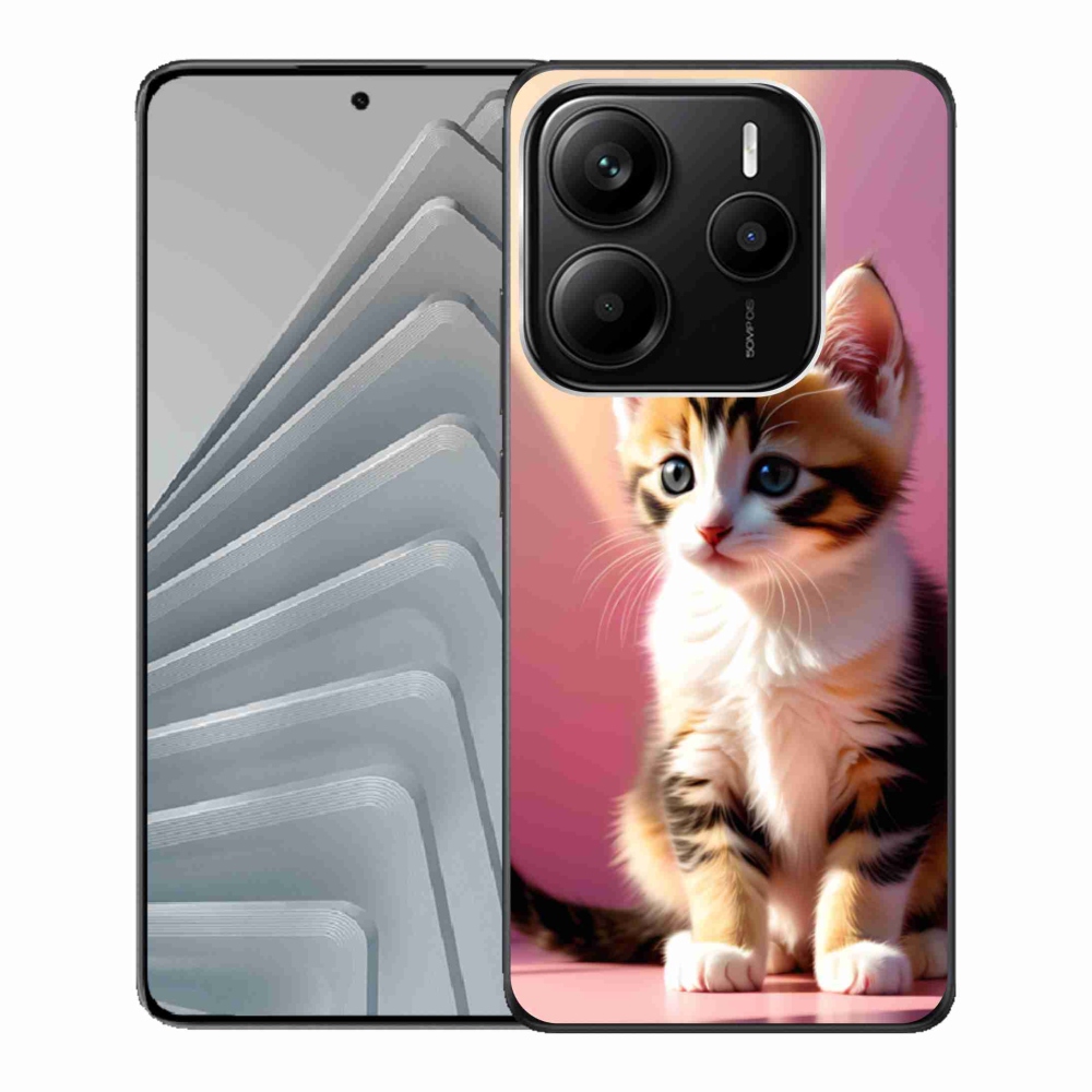 Gélový kryt mmCase na Xiaomi Redmi Note 14 5G - zvedavé mačiatko 2