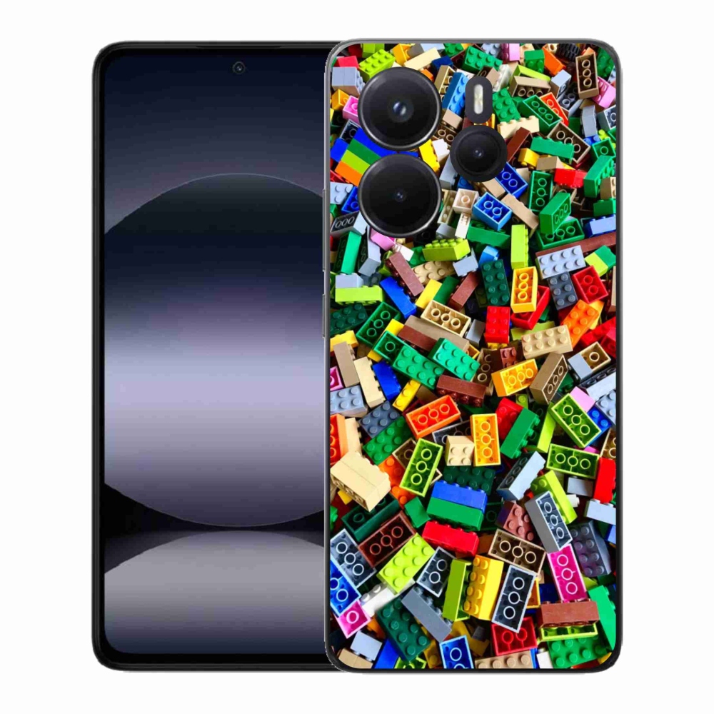 Gélový kryt mmCase na Xiaomi Redmi Note 14 - farebné stavebné kocky