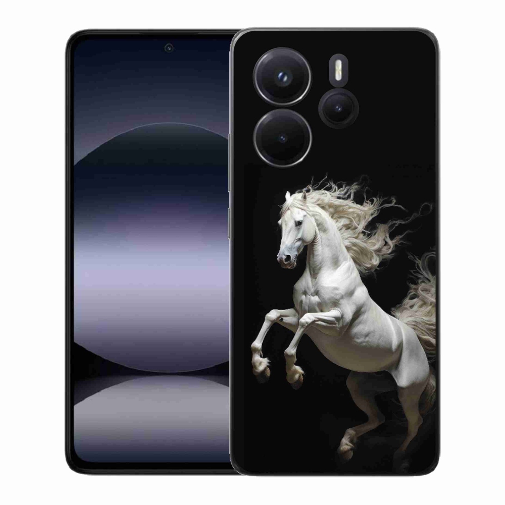 Gélový kryt mmCase na Xiaomi Redmi Note 14 - biely kôň 4