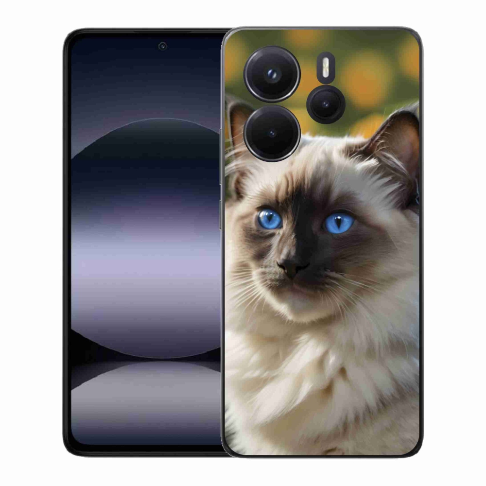 Gélový kryt mmCase na Xiaomi Redmi Note 14 - biely ragdoll