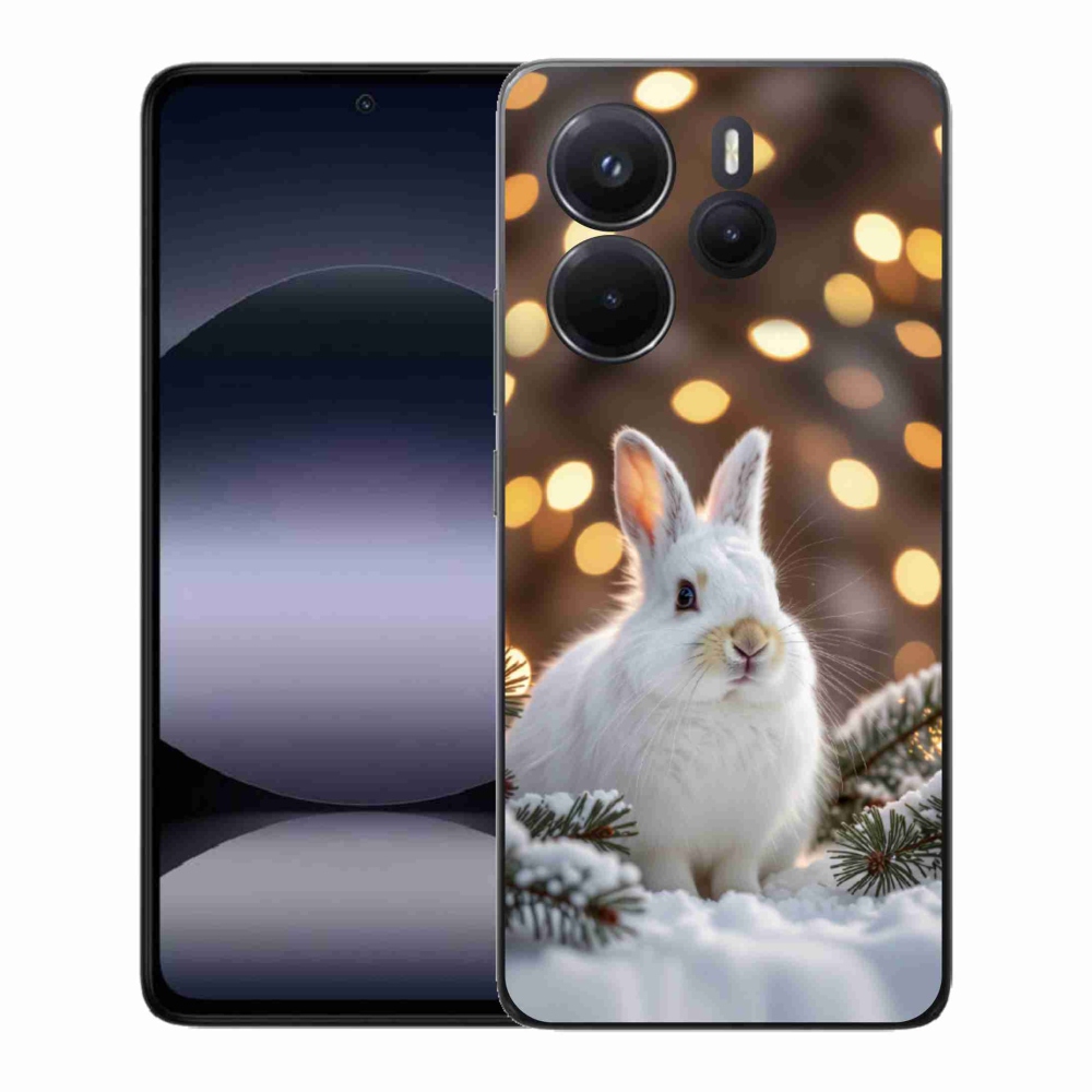 Gélový kryt mmCase na Xiaomi Redmi Note 14 - biely zajac