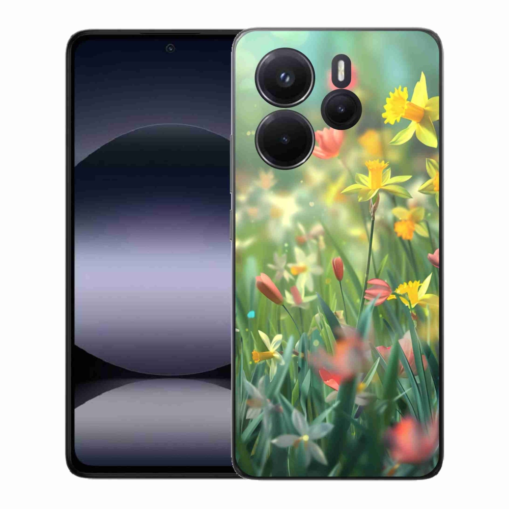 Gélový kryt mmCase na Xiaomi Redmi Note 14 - jarné kvety