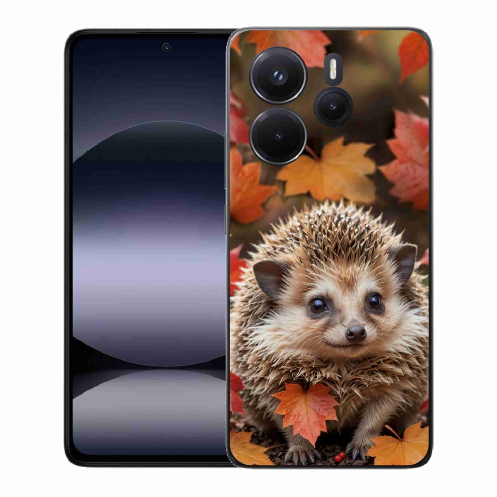 Gélový kryt mmCase na Xiaomi Redmi Note 14 - ježko v lístia