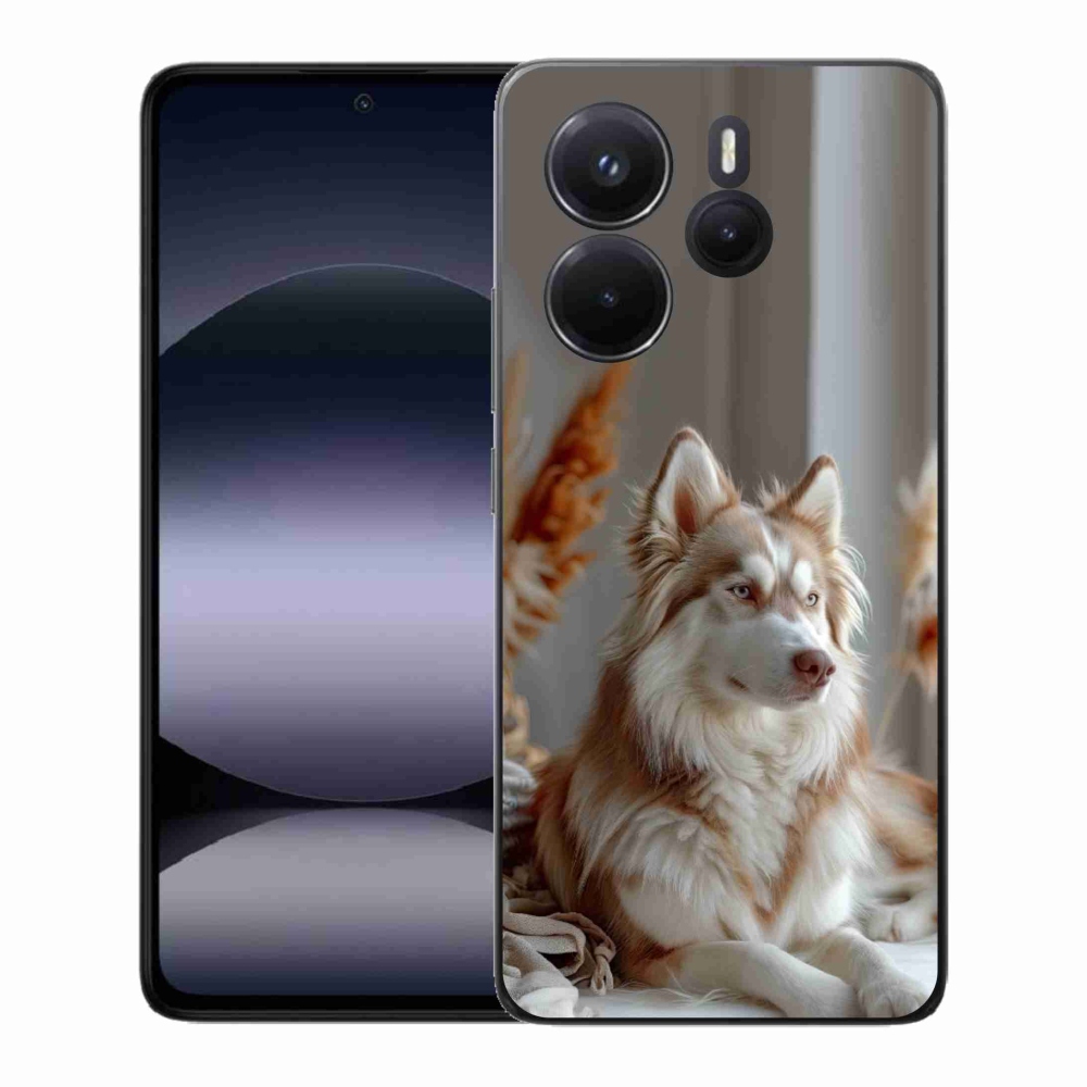 Gélový kryt mmCase na Xiaomi Redmi Note 14 - pokojný sibírsky husky