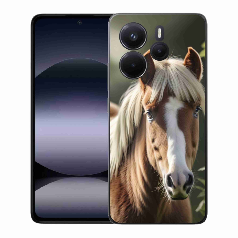 Gélový kryt mmCase na Xiaomi Redmi Note 14 - kôň so svetlou hrivou